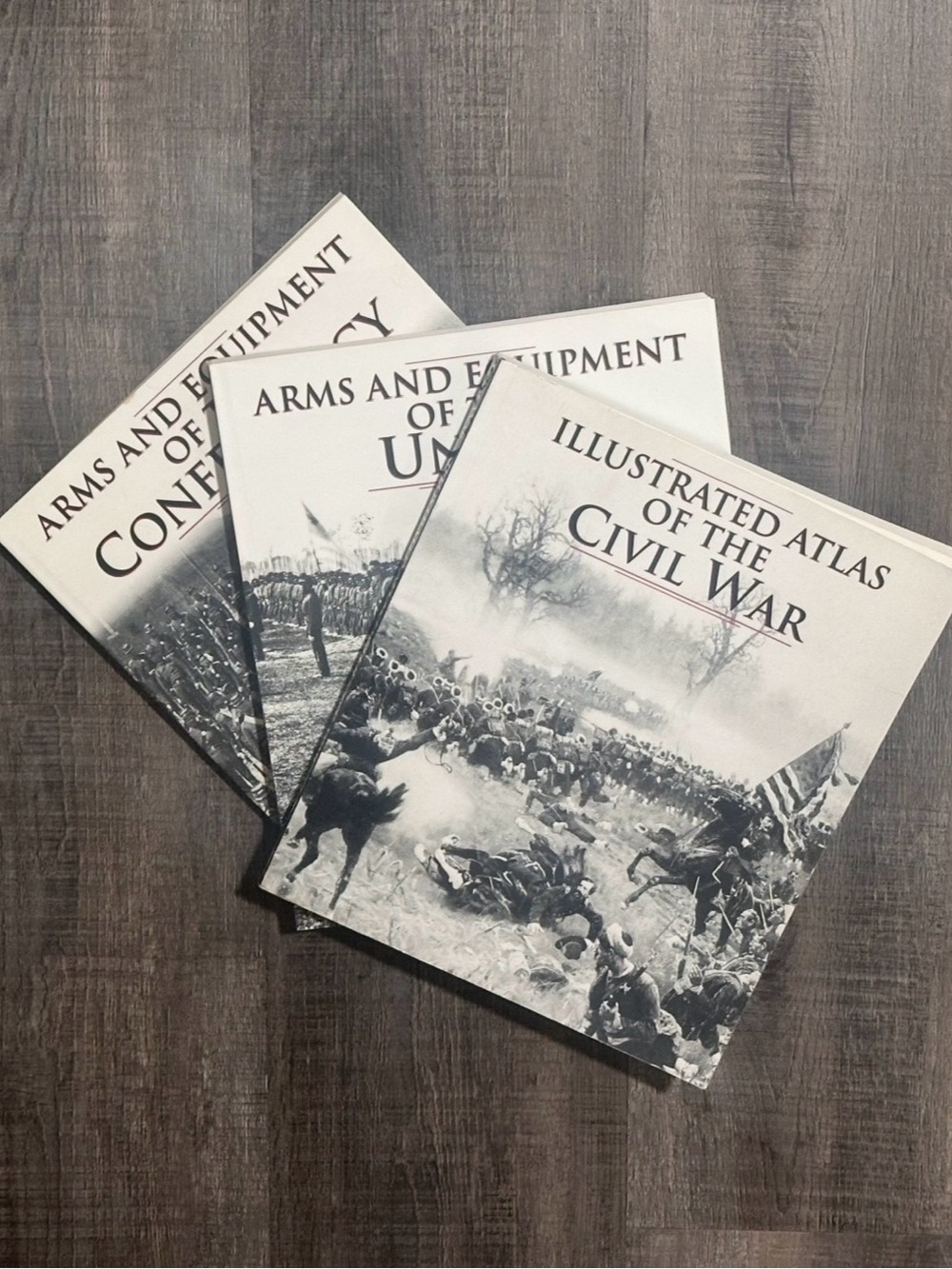 Set of 3 Vintage Civil War Books including Illustrated Atlas of the Civil War